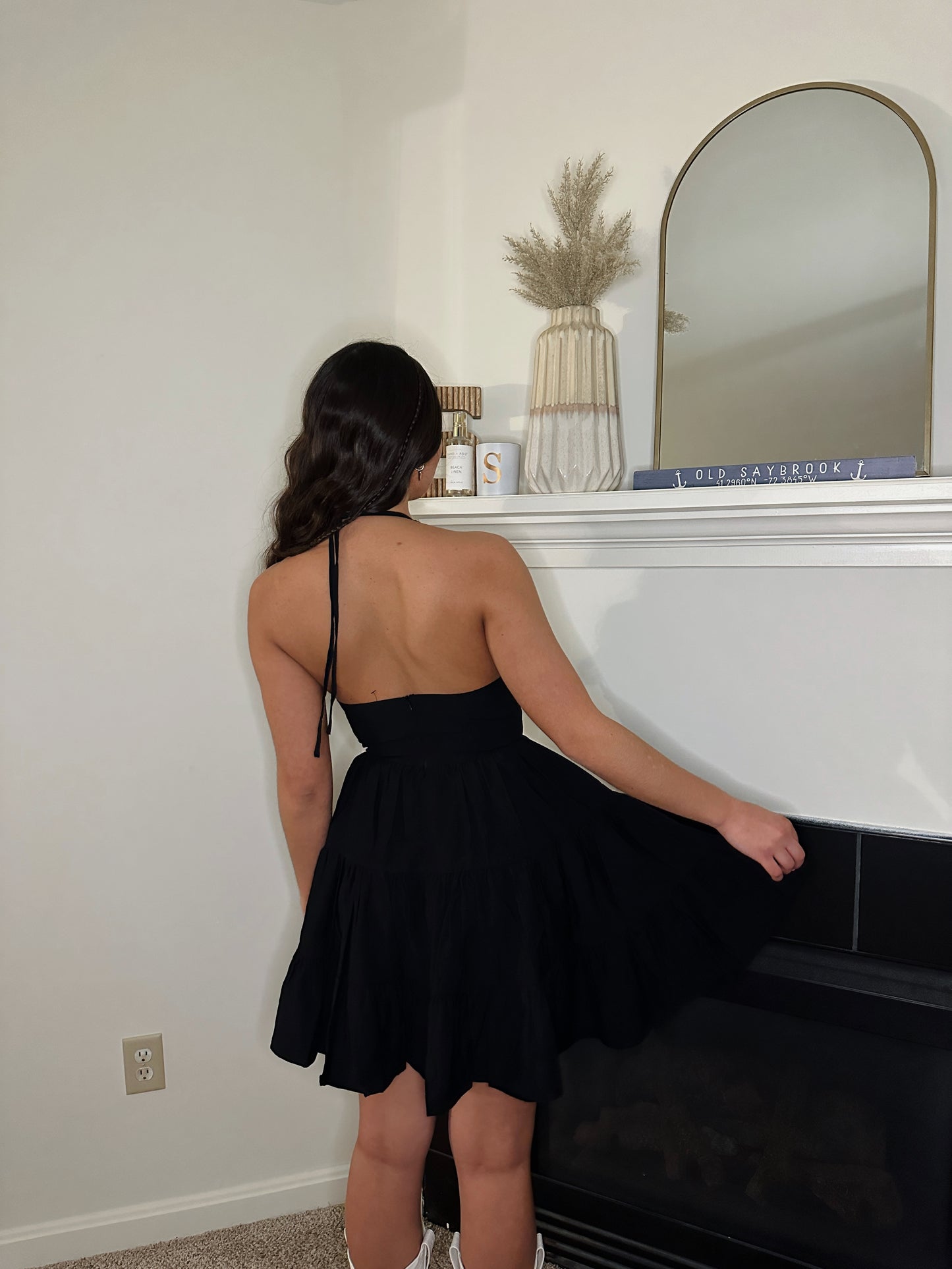 Audrey Black Mini Dress