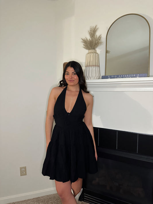 Audrey Black Mini Dress